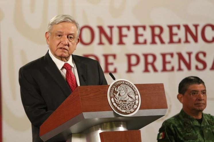 El presidente Andrés Manuel López Obrador durante conferencia de prensa. Foto Cuartoscuro
