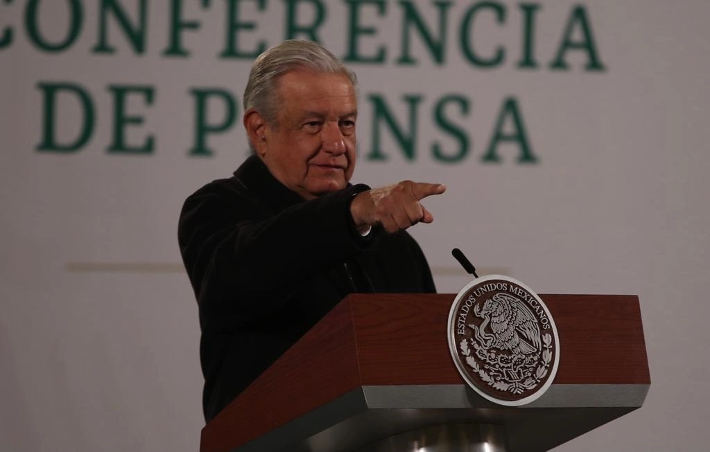 El presidente Andrés Manuel López Obrador durante conferencia de prensa matutina. Foto José Antonio López