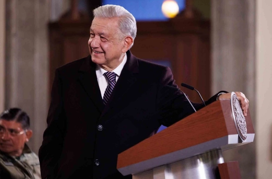 El presidente Andrés Manuel López Obrador durante una conferencia matutina en Palacio Nacional. Foto Cuartoscuro /Archivo