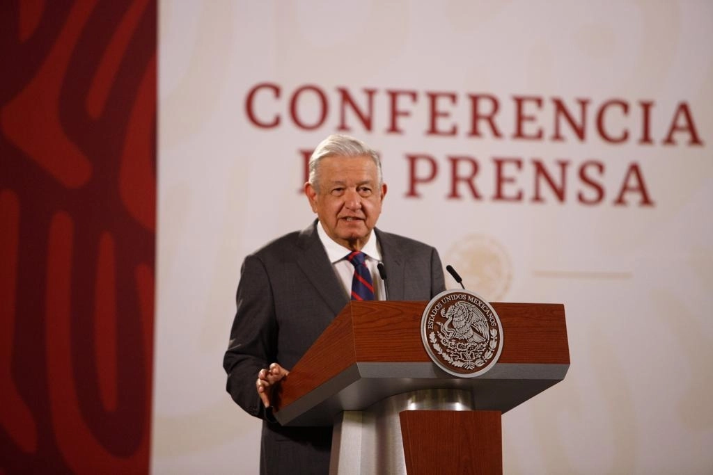 El presidente Andrés Manuel López Obrador durante su conferencia matutina en Palacio Nacional, Ciudad de México, el 26 de julio de 2022. Foto Pablo Ramos