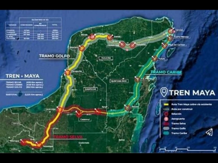 El mandatario afirmó que en la construcción del quinto tramo del Tren Maya se tiene prevista la participación de la administradora de fondos Black Rock. Foto Notimex / Archivo