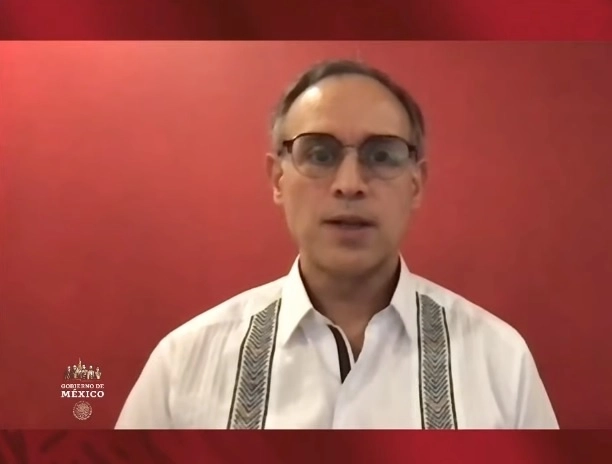 El subsecretario de Prevención y Promoción de la Salud, Hugo López-Gatell durante conferencia de prensa. Fotograma tomado del video emitido por el Gobierno de México