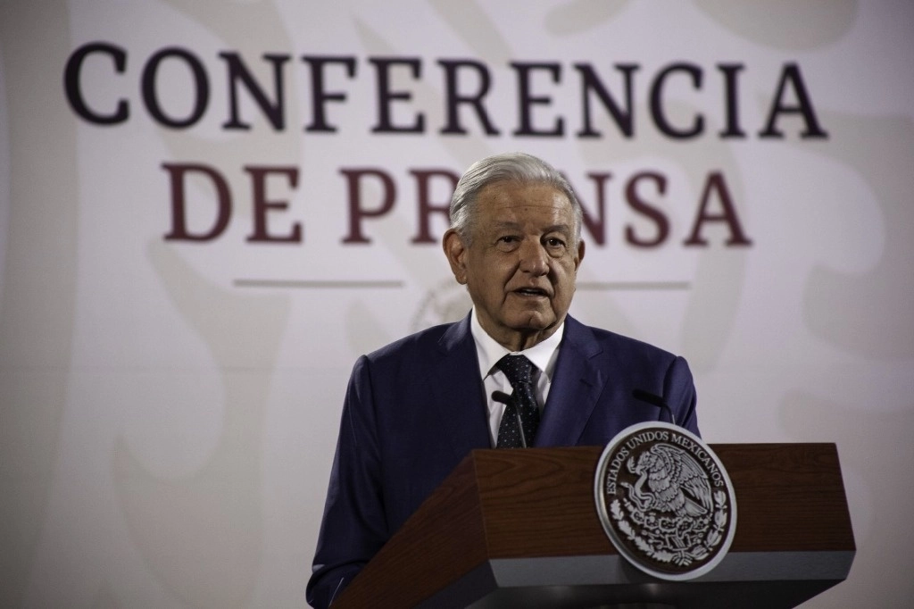 El presidente Andrés Manuel López Obrador durante su conferencia matutina en Palacio Nacional, el 20 de agosto de 2024. Foto Cuartoscuro