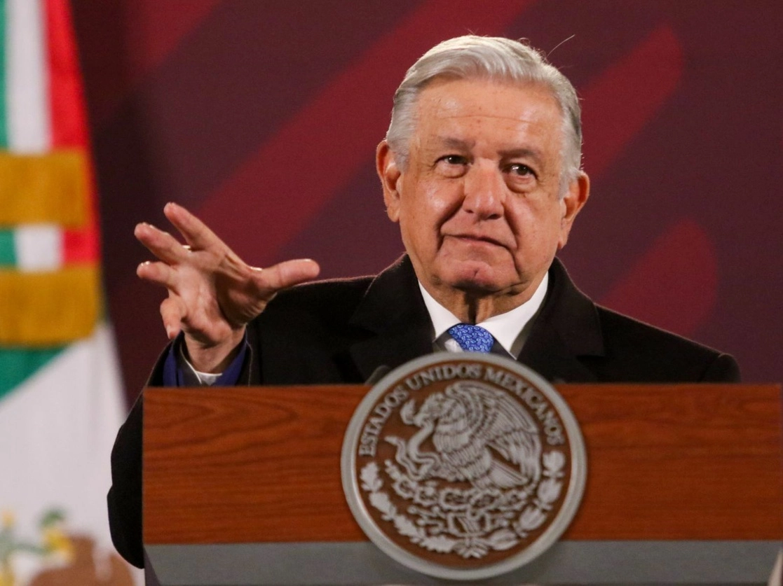 El presidente Andrés Manuel López Obrador durante su conferencia en Palacio Nacional, el 13 de febrero de 2023. Foto Cuartoscuro