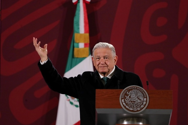 El presidente Andrés Manuel López Obrador durante conferencia de prensa matutina. Foto Roberto García
