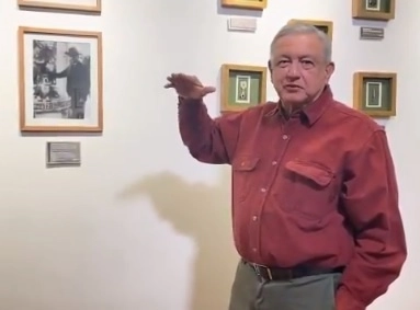 El presidente López Obrador recordó a Felipe Carrillo Puerto en su 96 aniversario luctuoso. Foto Tomada del video de @lopezobrador_