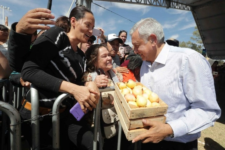 Andrés Manuel López Obrador, presidente de México, en Calvillo, Aguascalientes. Foto Presidencia