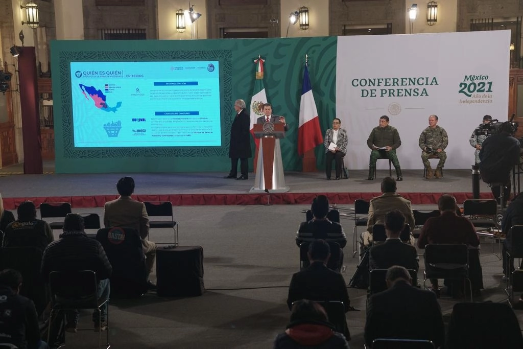 El procurador Federal del Consumidor, Ricardo Sheffield Padilla, durante la conferencia presidencial matutina en Palacio Nacional, en la Ciudad de México, el 20 de diciembre de 2021. Foto Pablo Ramos 