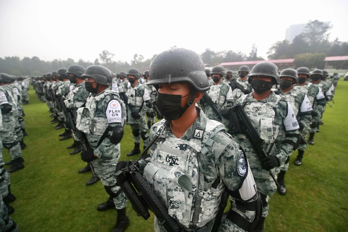 Elementos de la Guardia Nacional en Campo Marte. Foto Luis Castillo / archivo 