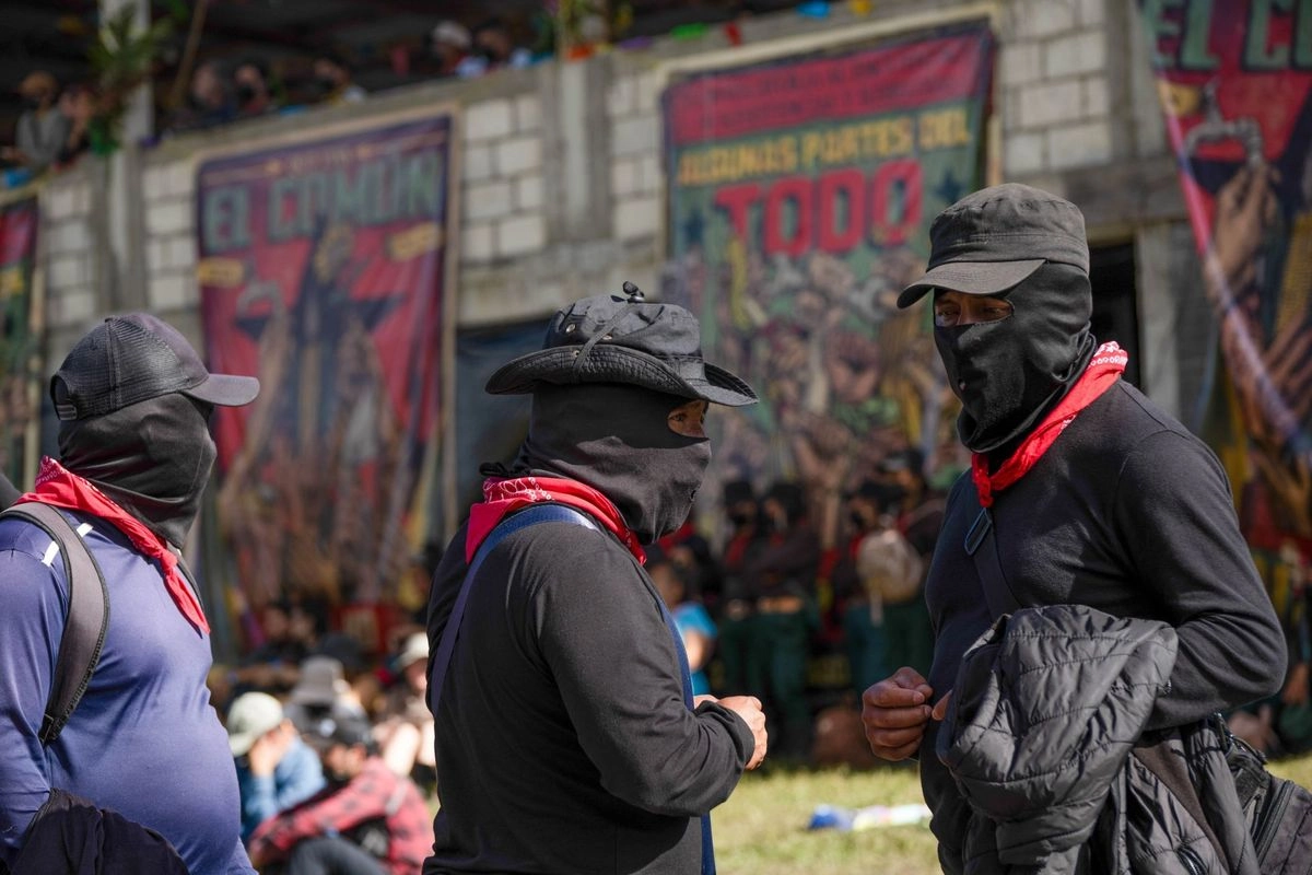 Durante el Encuentro Resistencias y Rebeldías “Algunas partes del Mundo”, en el Semillero de la Comandanta Ramona.