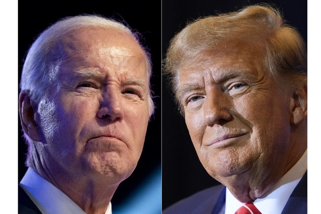 El presidente de EU, Joe Biden (izq) y el expresidente Donald Trump (der). Foto Ap