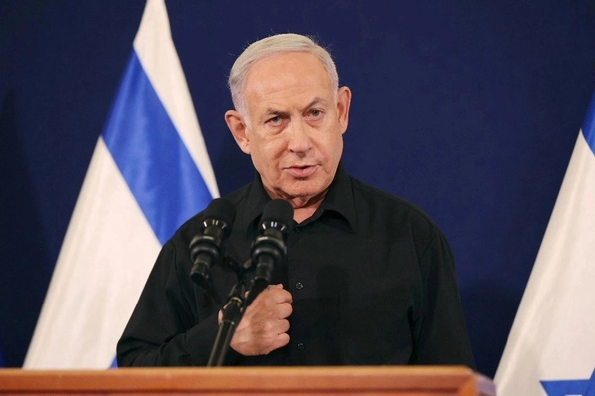 Benjamin Netanyahu, primer ministro israelí, en una base militar en Tel Aviv, el 28 de octubre de 2023. Foto 