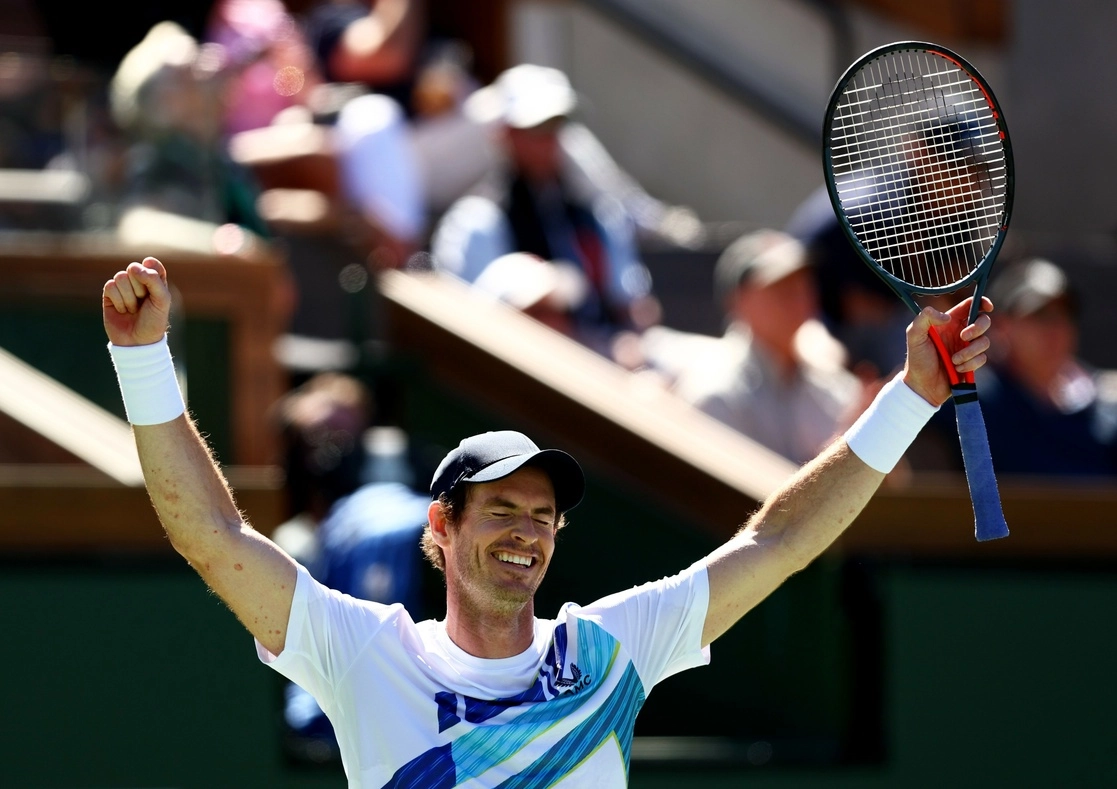 Andy Murray celebra la victoria en el ATP 1000 de Indian Wells. Foto Afp