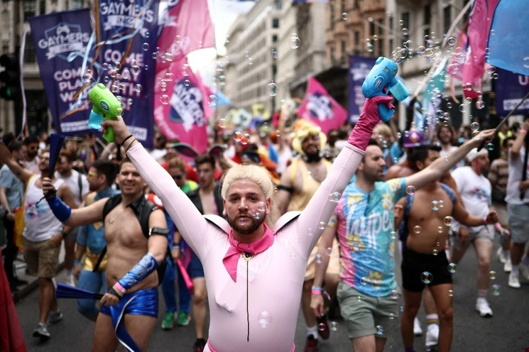 Londres, Inglaterra, celebró la marcha 51 del Orgullo LGBT+. Foto Afp 