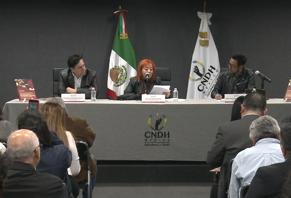 Pronunciamiento de CNDH sobre el deber de prevenir y erradicar las diversas manifestaciones de violencia política en el contexto del ejercicio de los Derechos Político Electorales. Imagen tomada del video publicado en redes sociales de CNDH