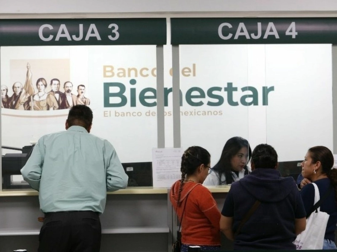 Sucursal del Banco del Bienestar en su sede central de San Jerónimo, en la Ciudad de México. Foto Pablo Ramos / Archivo