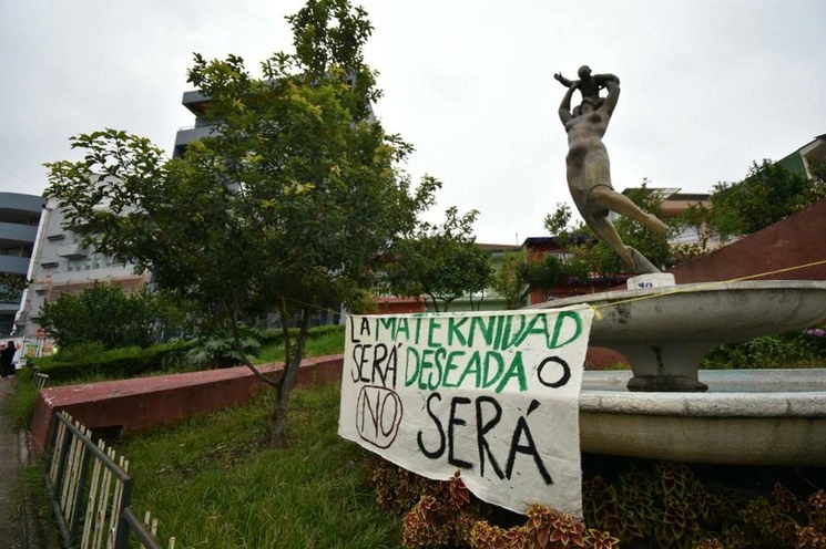 Protesta en contra de la penalización del aborto en Xalapa, Veracruz, el 29 de julio de 2020. Foto Sergio Hernández