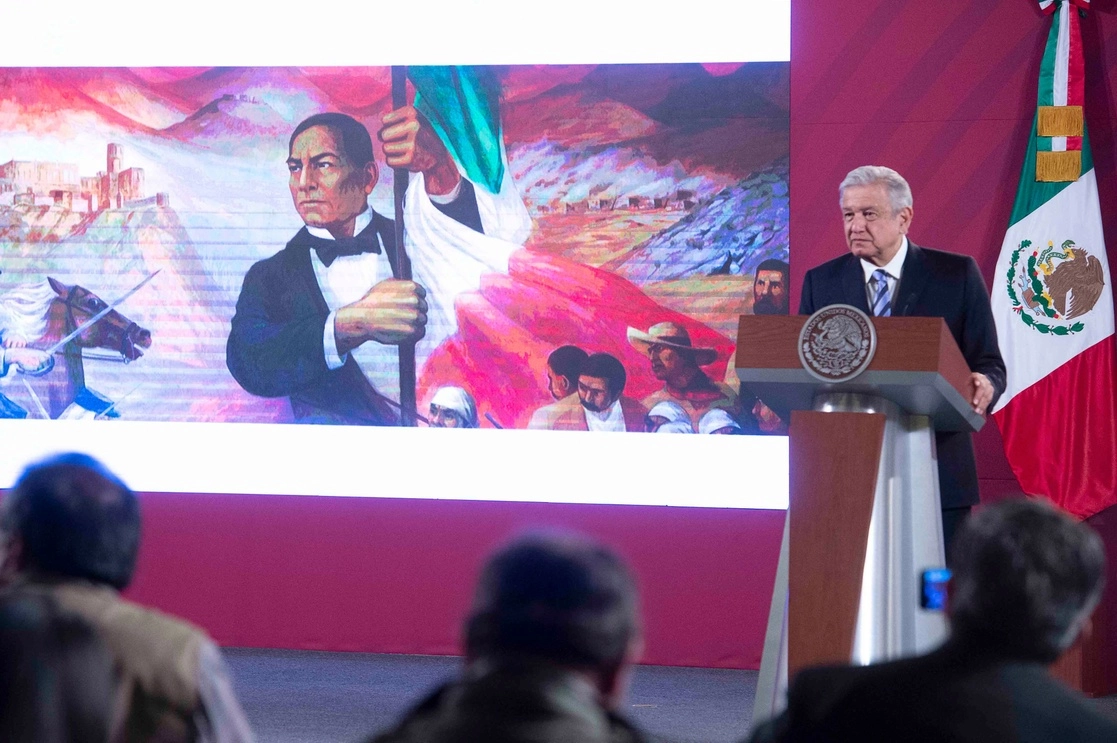 El presidente Andrés Manuel López obrador durante conferencia de prensa este 04 de diciembre de 2020. Foto Cortesía Presidencia