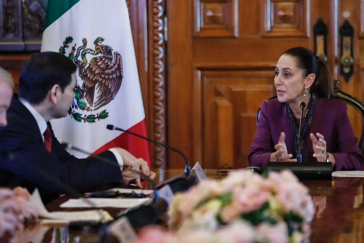 Reunión de la presidenta Claudia Sheinbaum con el secretario de Estado de Estados Unidos, Marco Rubio, en Palacio Nacional, en la Ciudad de México, el 3 de septiembre de 2025. 

