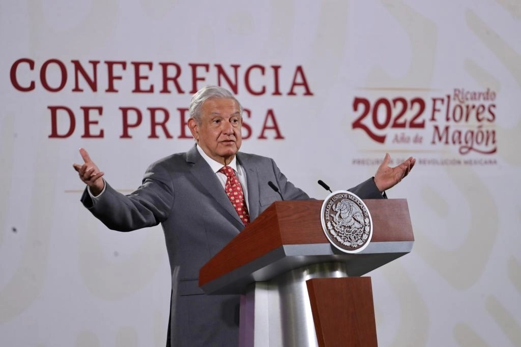 El presidente Andrés Manuel López Obrador durante la conferencia de prensa matutina en Palacio Nacional. Foto Roberto García Ortiz