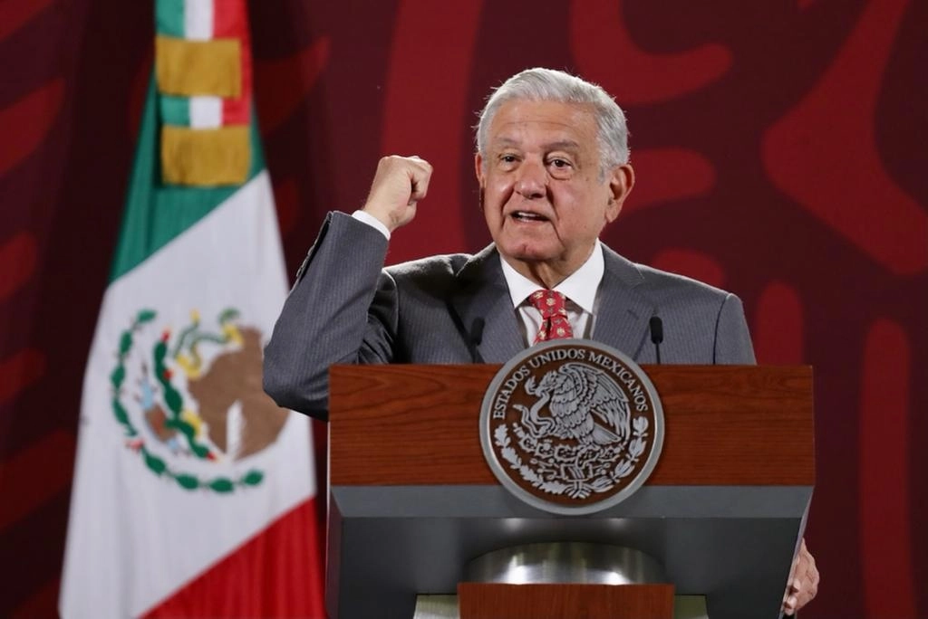 El presidente Andrés Manuel López Obrador durante la conferencia de prensa matutina en Palacio Nacional. Foto Roberto García Ortiz