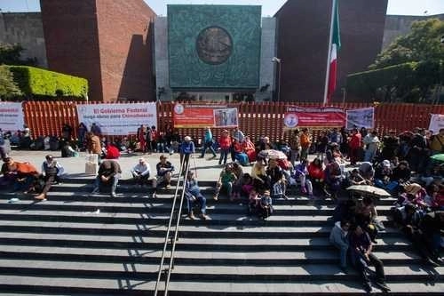 Imagen de archivo de un bloqueo de Antorcha Campesina en la sede del Palacio Legislativo. Foto Pablo Ramos

