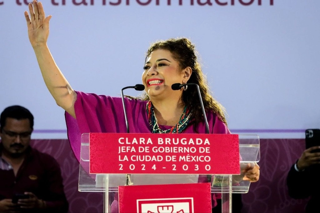 Clara Brugada en un acto público este jueves. Foto de su perfil de X