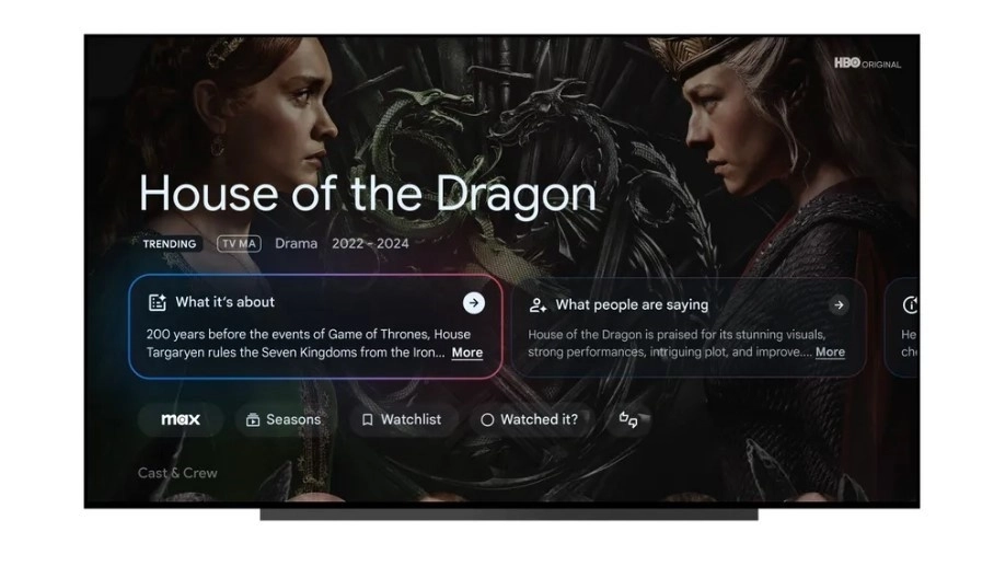 Nueva función de resumen de Google TV. Foto Europa Press
