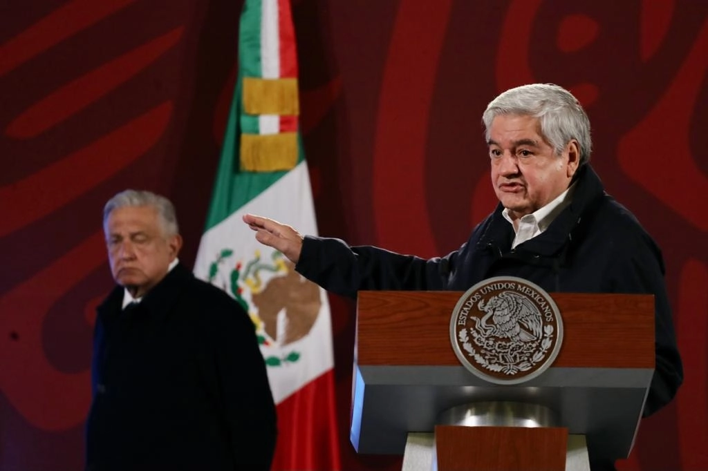 Ernesto Prieto Ortega, director General del Instituto para Devolverle al Pueblo lo Robado, durante la conferencia de prensa matutina en Palacio Nacional, el 10 de febrero de 2022. Foto Roberto García Ortiz


