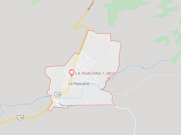 El presunto nuevo grupo delictivo que dice dominar La Huacana y Múgica piden al ejército no entrar a sus territorios. Foto tomada de Google Maps 