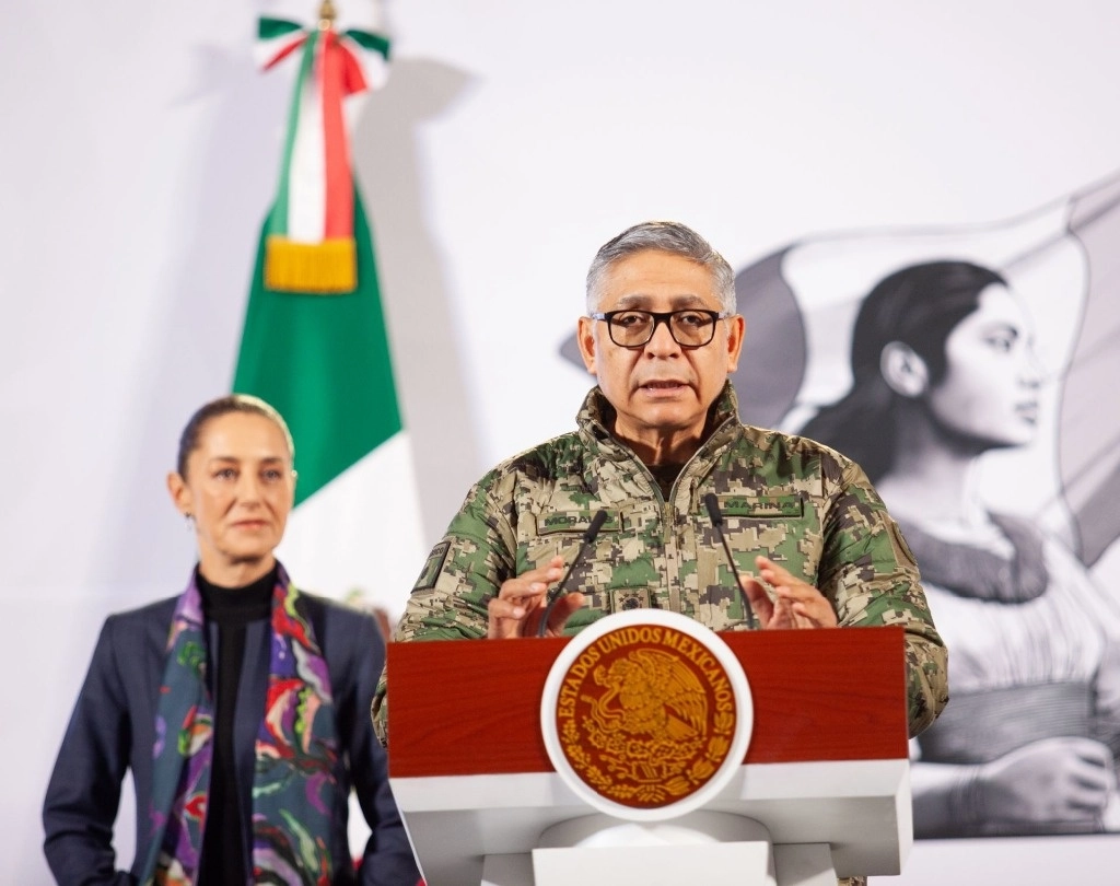 El secretario de Marina, Raymundo Morales, durante la conferencia matutina en Palacio Nacional, el 5 de diciembre de 2024. Foto Cuartoscuro