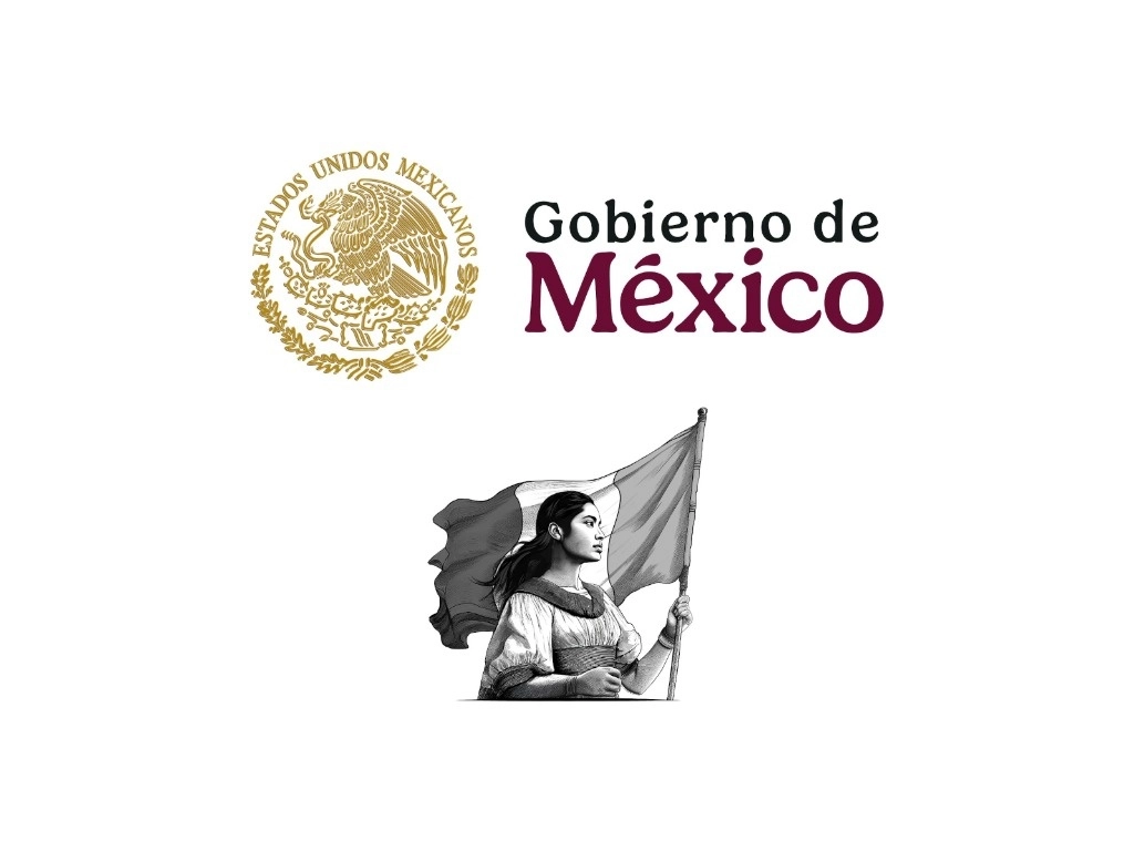 Una joven mexicana con rasgos indígenas con la bandera nacional será el emblema del nuevo gobierno. Foto ‘La Jornada’