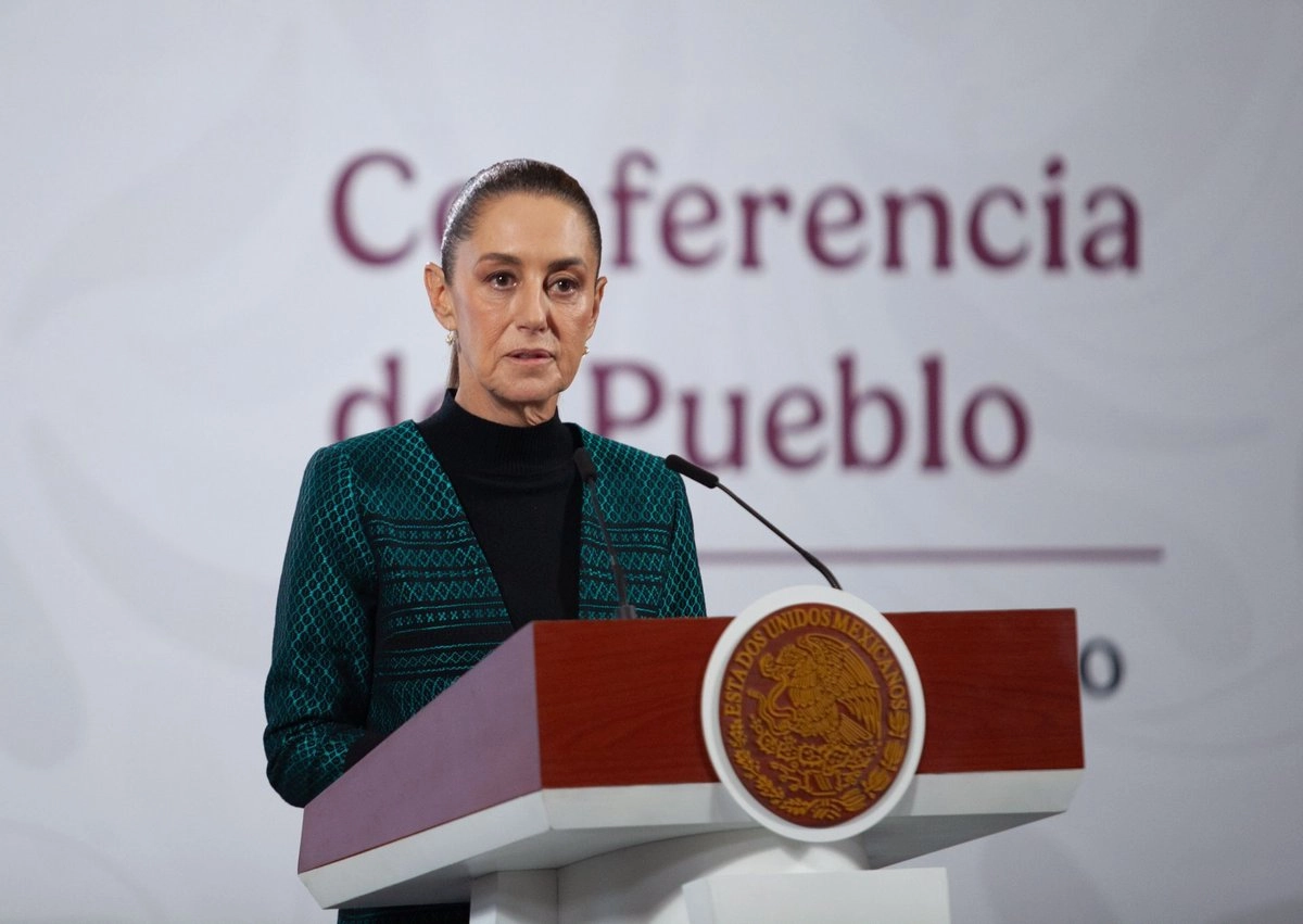 La presidenta Claudia Sheinbaum durante su conferencia matutina donde presentó el Plan Michoacán por la paz y la justicia, el 4 de noviembre de 2025. Foto 