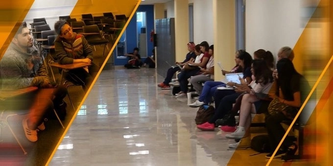 En imagen de archivo, estudiantes de la Universidad Autónoma de Ciudad Juárez. Foto Twitter @UACJOFICIAL