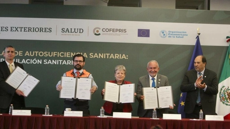 La sede estará en México, proyecto para el cual la UE aportará 1.5 millones de euros. Foto tomada de la red social X @COFEPRIS