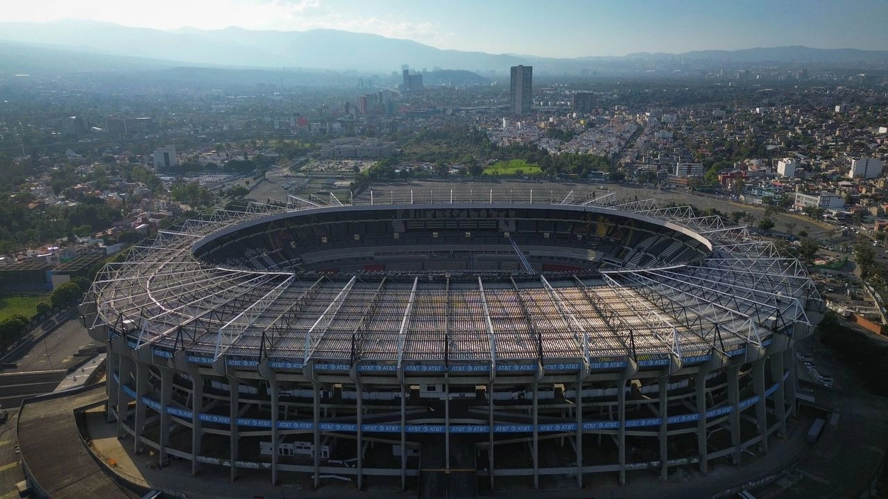 Trabajos de remodelación del estadio Azteca rumbo al Mundial 2026. Imagen del 22 de enero de 2025. Foto 