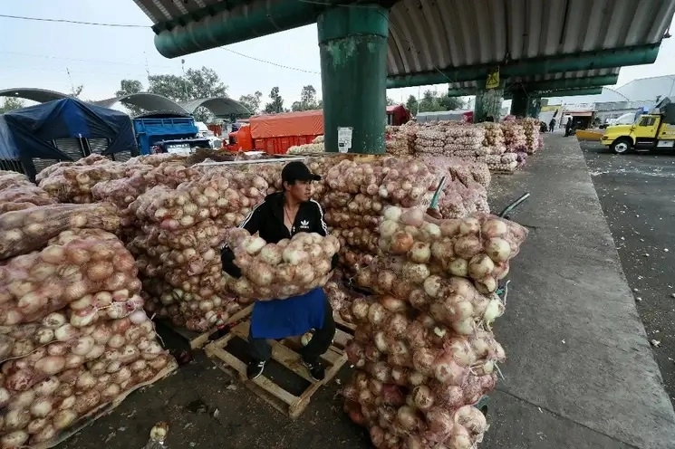 En imagen de archivo, un trabajador en la Central de Abasto de la CDMX. Foto Roberto García Ortiz