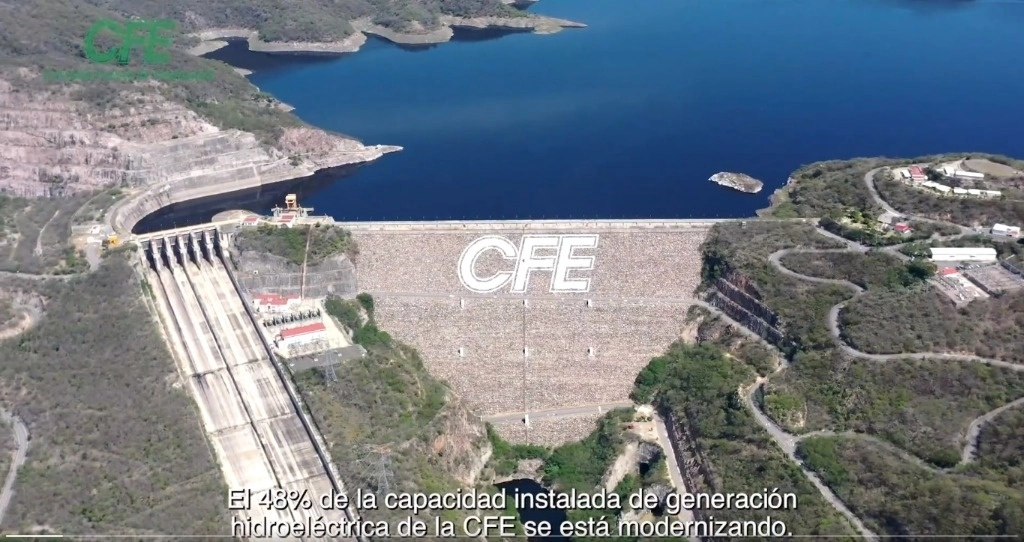 Imagen de un video difundido por CFE.
