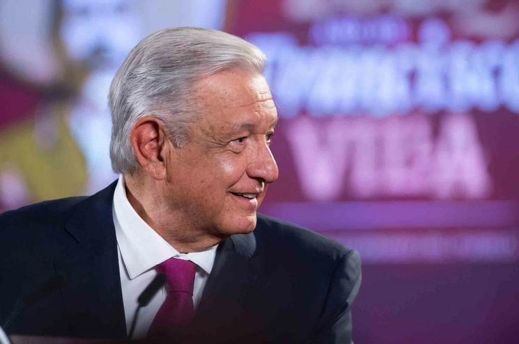 El presidente López Obrador durante su conferencia desde Palacio Nacional, en la Ciudad de México, el 10 de agosto de 2023. Foto cortesía Presidencia 