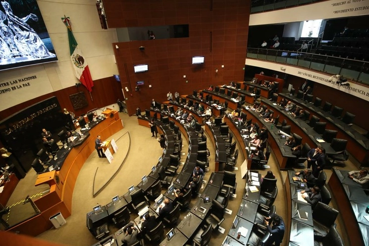 Sesión en el recinto del Senado, ayer 24 de mayo de 2023. Foto Yazmín Ortega Cortés