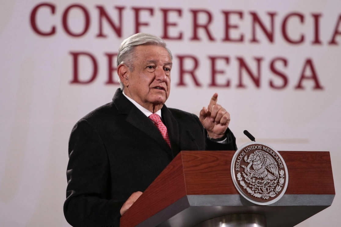 El presidente de México, Andrés Manuel López Obrador, durante conferencia de prensa en Palacio Nacional, el 7 de diciembre de 2022. Foto Cuartoscuro 