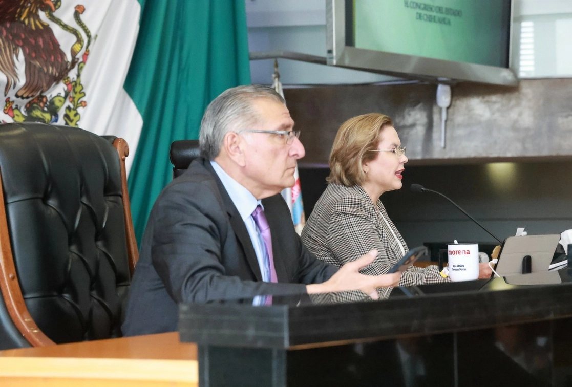El secretario de Gobernación, Adán Augusto López Hernández, en el Congreso de Chihuahua. Foto cortesía Gustavo Ramos
