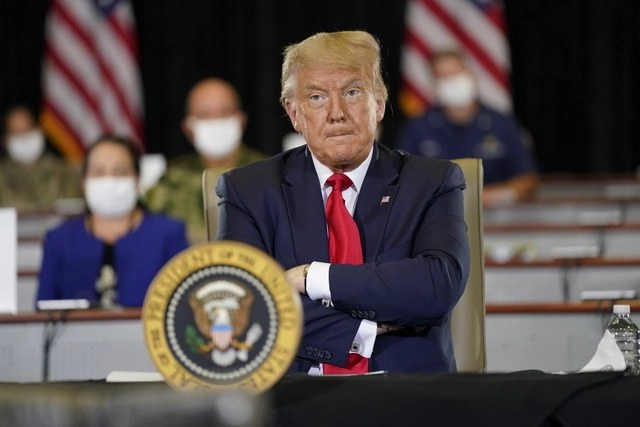El mitin de campaña del presidente Donald Trump, previsto para el sábado en Nuevo Hampshire, fue pospuesto por previsiones meteorológicas. Foto Ap