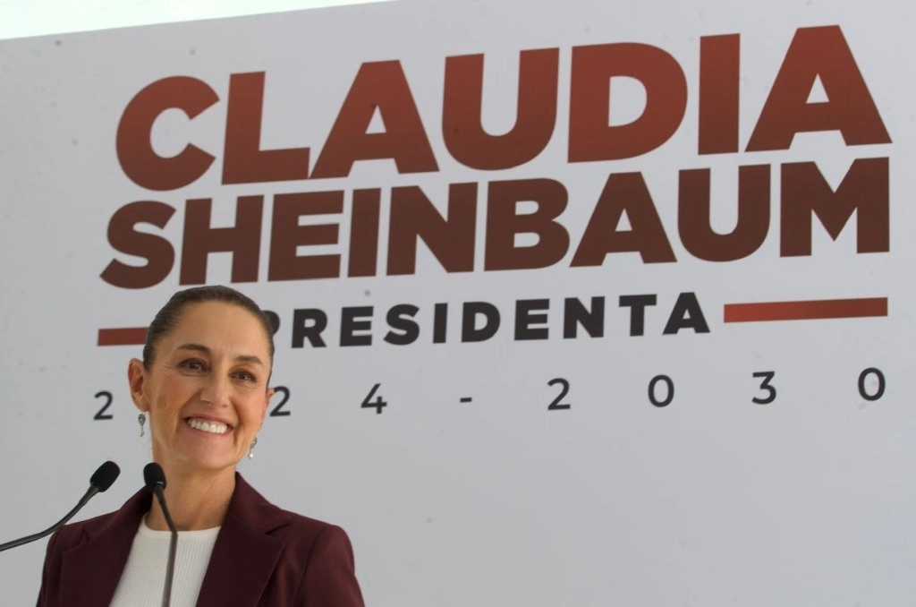 La virtual presidenta electa, Claudia Sheinbaum, ofrece conferencia de prensa en la casa de la transición, en la alcaldía Iztapalapa. en la Ciudad de México, el 13 de junio de 2024. Foto Alfredo Domínguez

