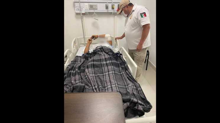 El INM da seguimiento y acompañamiento al estado de salud de las personas migrantes que resultaron lesionadas en choque registrado en el municipio de Galena, Nuevo León. Foto de Twitter @INAMI_mx