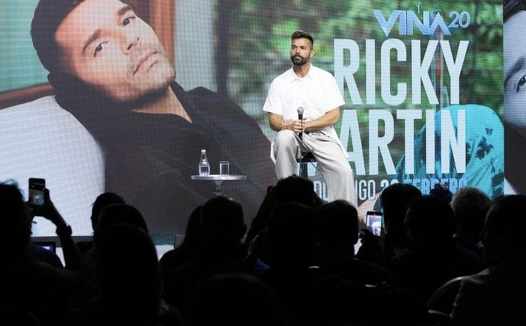 Ricky Martin ofreció una conferencia de prensa horas antes de su show en Viña del Mar. Foto Twitter @ricky_martin