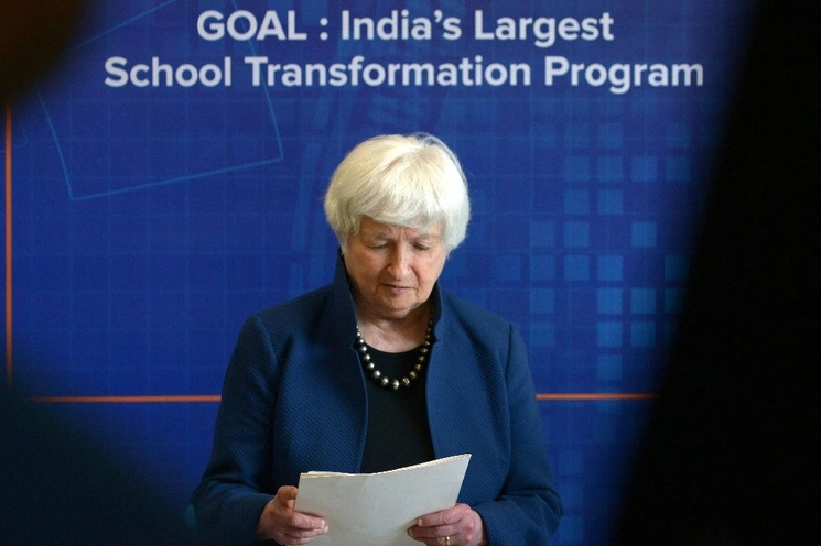 Janet Yellen, secretaria del Tesoro de EU. Foto Afp