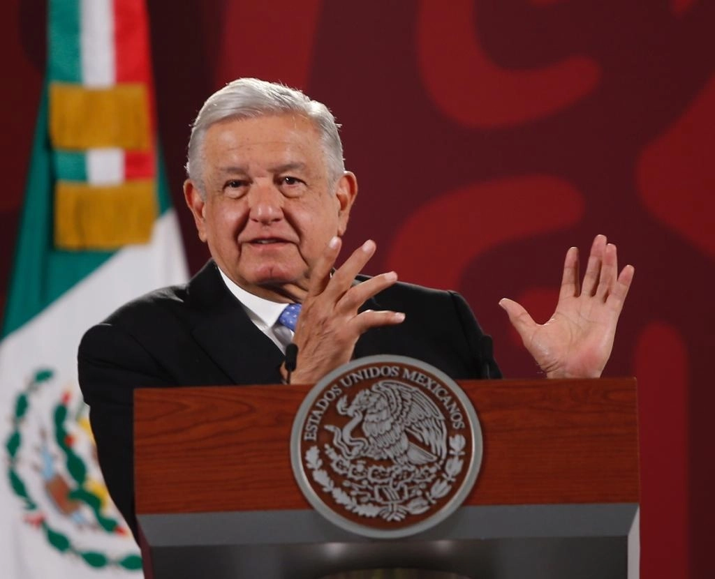 El presidente Andrés Manuel López Obrador, en la conferencia matutina del 30 de marzo de 2022. Foto Guillermo Sologuren