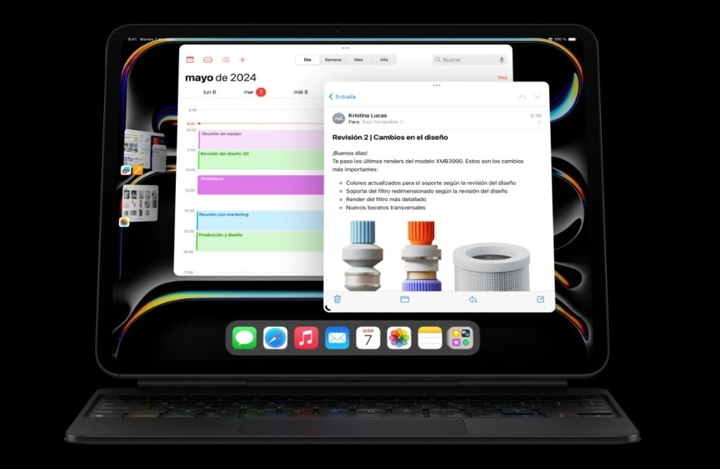 El iPad Pro 2024 con teclado Magic Keyboard. Foto Europa Press