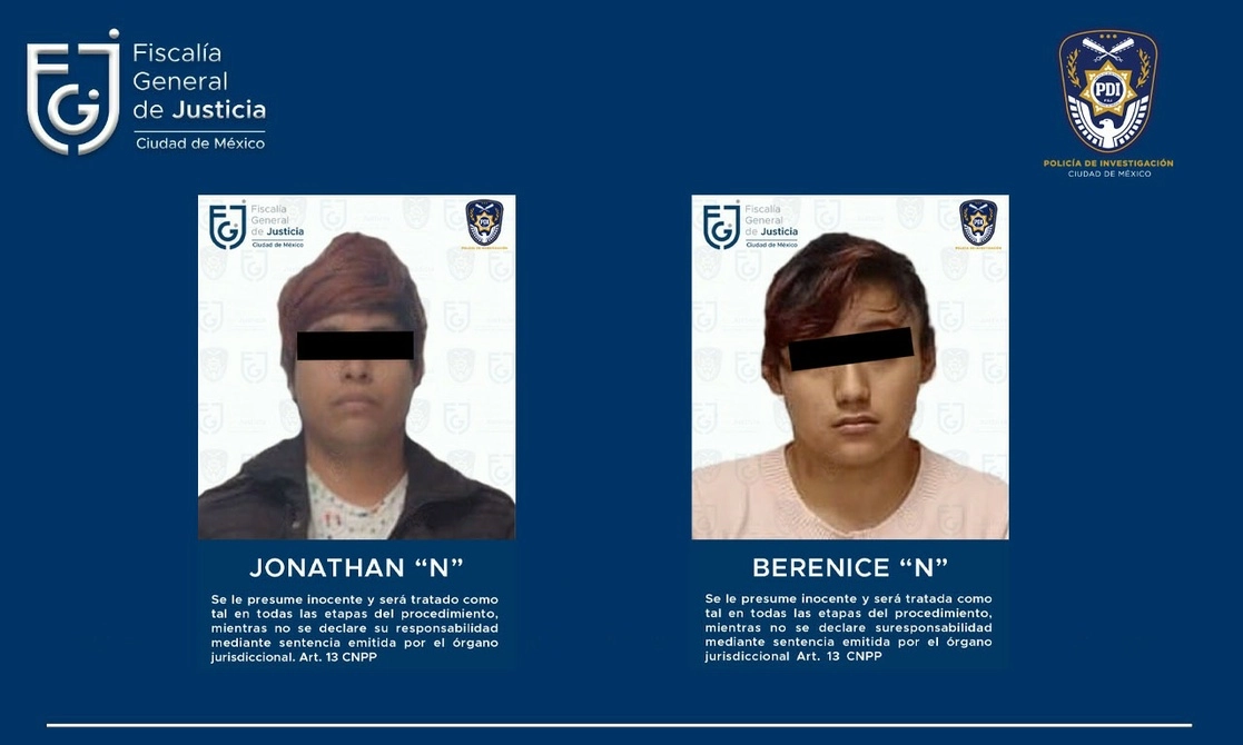 Ambas personas fueron detenidas en la colonia Santa Cruz Meyehualco, en la misma demarcación, y luego de confirmar su identidad y notificarles el mandamiento judicial fueron puestos a disposición de un juez de control. Imagen tomada del Twitter de @FiscaliaCDMX
